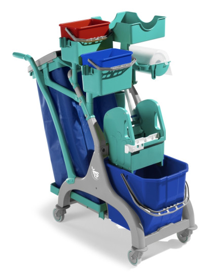 Тележка TTS NICK STAR 120 (25л, 2х4л, отжим Tec, держатель мешка и бумаги) (00006759)