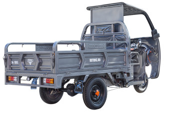 Трицикл электрический Rutrike D4 КАБИНА 1800 (60V, 1200W, т-серый)