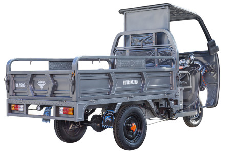 Трицикл электрический Rutrike D4 КАБИНА 1800 (60V, 1200W, т-серый)