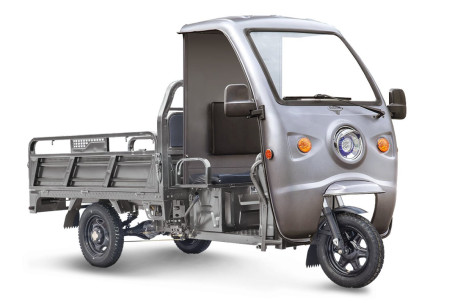 Трицикл электрический Rutrike D4 КАБИНА 1800 (60V, 1200W, т-серый)