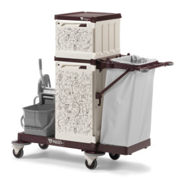 Тележка TTS MagicArt 141 Safety Plus (1х15л, отжим TEC, рисунок ANTHEA, держ. мешка)