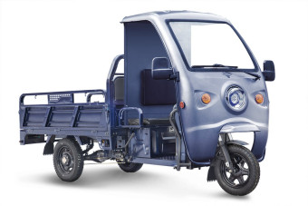 Трицикл электрический Rutrike D4 КАБИНА 1800 (60V, 1200W, синий)