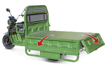 Трицикл электрический Rutrike Маяк 1600 60V/1000W (синий)