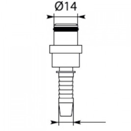 Фитинг высокого давления DKF-W (DN08, ниппель 14мм, оцинк) R+M