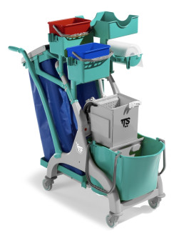 Тележка TTS Nick Star 123 (28л, держ. мешка и бумаги, корзина, отжим O-Key, серый)