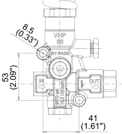 Регулировочный клапан Mecline VHP66 (660бар, 3/8г-г, 50л/мин)