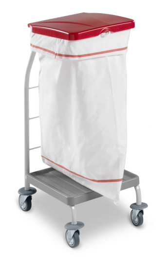Тележка TTS DUST (для мусорного пакета 70л, красная крышка)