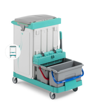 Тележка TTS Magic Line 440V7 (закрытая, 25л, 17л, отжим, держ. мешка 90л)