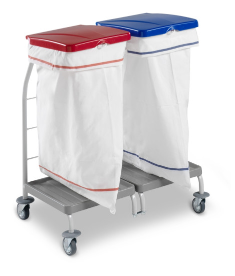 Тележка TTS DUST (металл, двойная, для мусорных пакетов 2х70л)