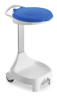 Держатель мешка TTS Smile E-70 (120л, педаль, ножки, колеса, синяя крышка)