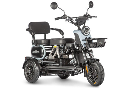 Трицикл электрический Wanshida UN MOTO (60V, 650W, черно-синий) (0000285-3103)