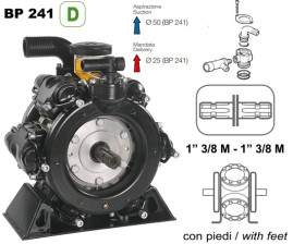 Мембранный насос Comet BP241 D (20 бар, 222 л/мин, ВОМ 1"3/8)