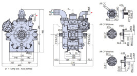 Мембранный насос AR 250 BP C/С (NBR, 20бар, 254.4л/мин, ВОМ 1"⅜)
