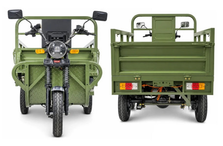 Трицикл электрический Rutrike Каскад 1600 60V 1500х2W (зеленый) (026655-3295)