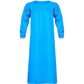 Фартук с рукавами Reiko aproLin eco+ (синий, Дл-135см)