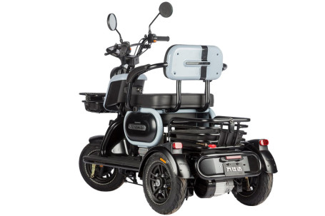 Трицикл электрический Wanshida UN MOTO (60V, 650W, черно-красный) (0000285-3104)