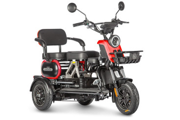 Трицикл электрический Wanshida UN MOTO (60V, 650W, черно-красный)
