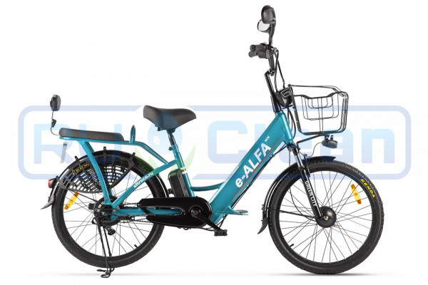 Электровелосипед GREEN CITY e-ALFA new (сине-серый матовый)