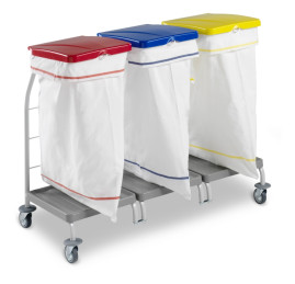Тележка TTS DUST (пластик, тройная, для мусорных пакетов 3х70л)