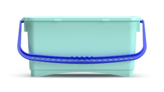 Ведро TTS (20л, ручка синяя, без крышки, зеленый)