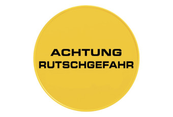 Табличка TTS Опаснорсть споткнуться (23см, круглая, немецк. яз)