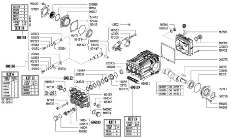 Насос высокого давления UDOR CKC 42/20 S (200бар, 42л/мин)