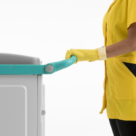 Тележка TTS Magic Line 450E (ручка, 2х15л, 2 закр. выдвиж. ящика, отжим TEC, держ. мешка 150л)