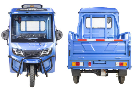 Трицикл электрический Rutrike КАРГО Кабина 1500 60V1000W (серый)