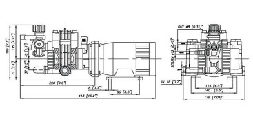 Насос мембранный Bertolini  ELP.TRIAL 9/12 (10бар, 9л/мин, электрический 9/12В)