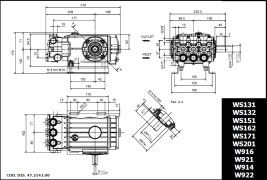 Насос высокого давления TOR 47ser. WS201 (200бар, 15л/мин, 1450 об/мин)