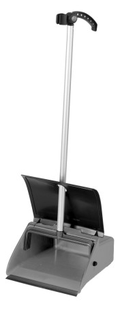 Совок TTS Clip (крышка, пластик, складная ручка, черный)