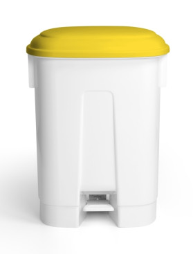 Контейнер TTS Derby XL (2х30л, педаль, разделитель, белый/желтый)