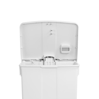 Контейнер TTS Derby XXL (2х45л, педаль, колеса, разделитель, белый/коричневый)