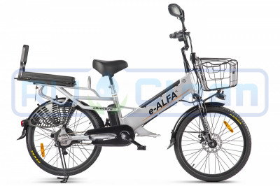 Электровелосипед GREEN CITY e-ALFA GL (серебристый)