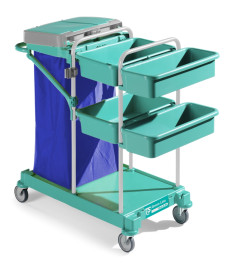 Тележка TTS Green Line 110 (4 корзины 12л, держ. мешка 120 л)