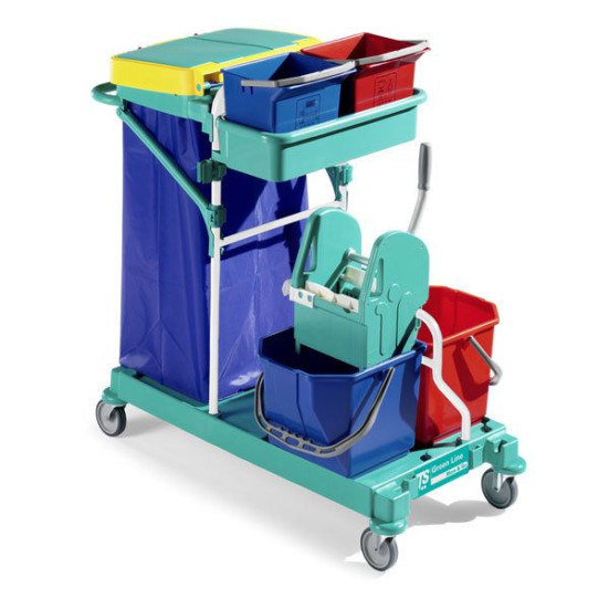 Тележка TTS GREEN 400 (2х15л, 2х6л, отжим Тес) (0B003400)