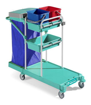 Тележка TTS Green Line 130 (2х12л, 2 корзины 12л, держ. мешка 120 л)