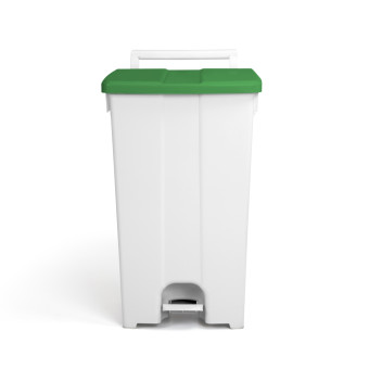 Контейнер TTS Derby XXL (2х45л, педаль, колеса, разделитель, белый/зеленый)