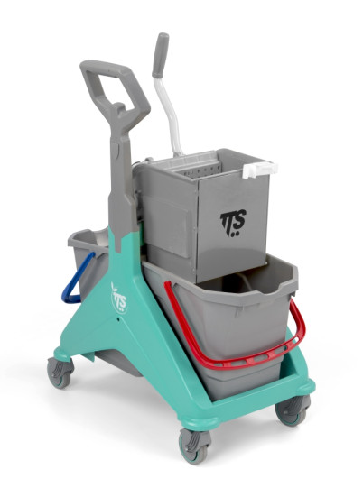 Тележка TTS NICKITA (2х15л, отжим O-KEY, зеленый) (00036162VE)