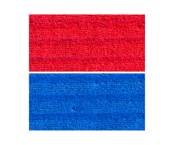 Моп двусторонний TTS (46х19.5см, микрофибра, для гладких полов, синий/красный)