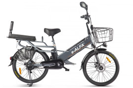 Электровелосипед GREEN CITY e-ALFA GL (темно-серый)
