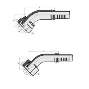 Фитинг высокого давления DKO-L (DN08, М16х1.5г, 45гр, оцинк) Robin