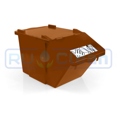 Контейнер мусорный TTS SPLIT (полипропилен, 45л, коричневый)