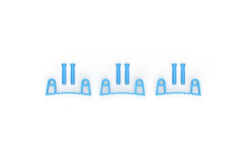 Запасные резинки и заглушки для держателя ручки IGEAX (3 шт, синий)