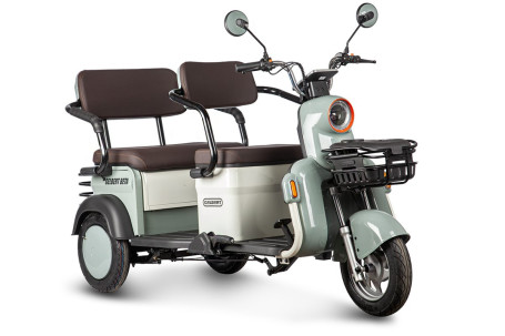 Трицикл электрический Rutrike Gelbert Beta (48/60V, 800W, сереребристо-белый)