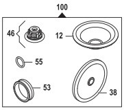 Ремкомплект Comet KIT100 (BP 40, мембрана NBR)