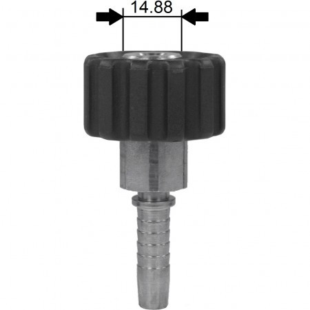 Фитинг высокого давления DKF-W (DN08, М22х1.5г, фитинг D15мм, нерж) R+M