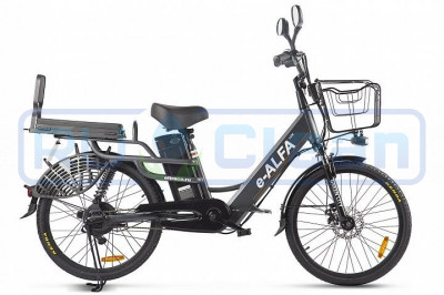 Электровелосипед GREEN CITY e-ALFA LUX (темно-серый)