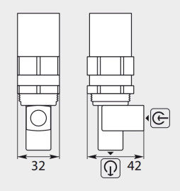 Клапан предохранительный R+M ST-230 (350бар, 30л/мин, 1/4"г, By-pass 1/4"г)
