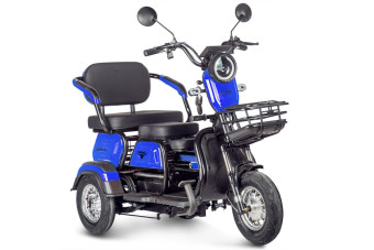 Трицикл электрический Rutrike Gelbert Caf (48/60V, 600W, синий)